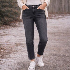 Jessica Simpson High Rise Ankle Jeans Gray Skinny Stretch Denim Women's Size 4